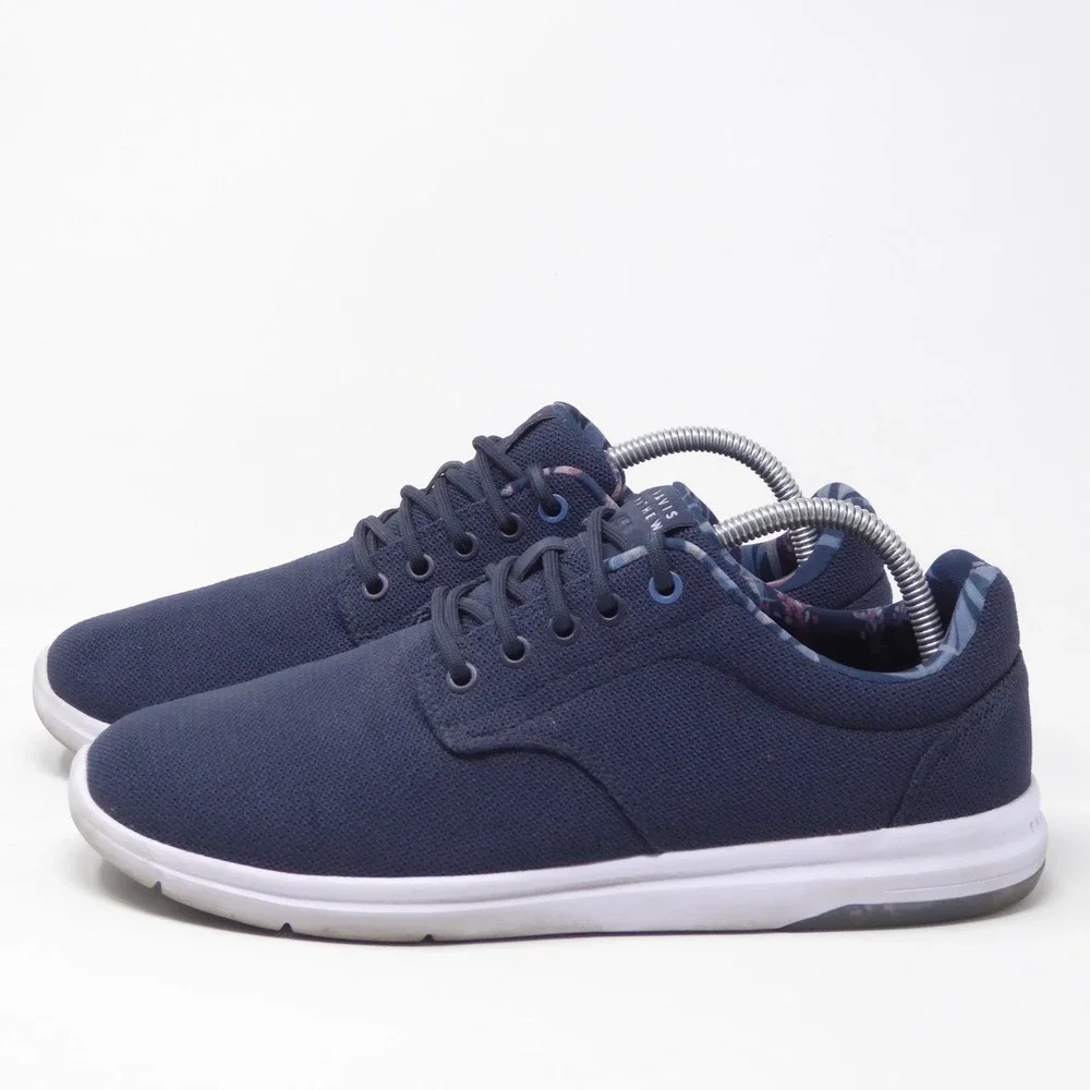 Travis Mathew Mens The Daily 2.0 Woven Sneakers Navy Blue Size 9.5